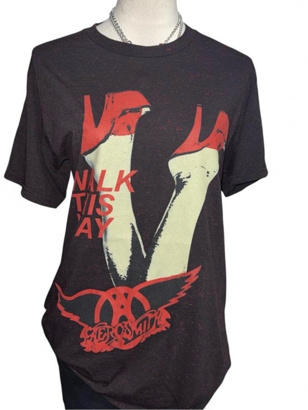 Aerosmith 'Walk This Way' Black Graphic Tee